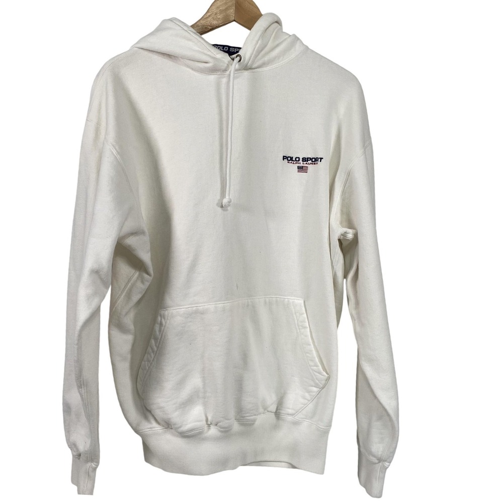 Vintage Polo Sport Ralph Lauren Hoodie Mens Small‎ Pullover Embroidered 90s Prep